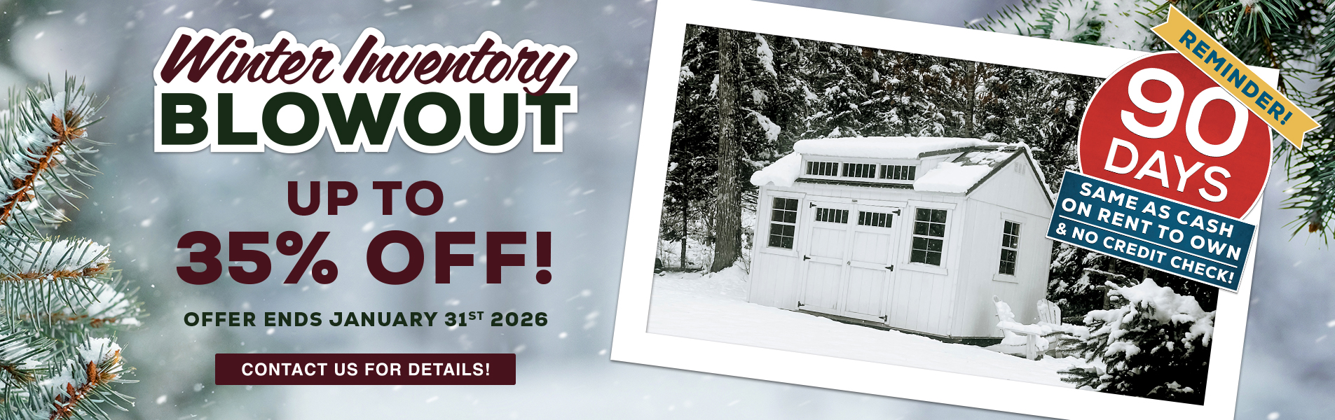 2026 Wintery Inventory Blowout Prices great deals with extra Savings on Building and Shed Sales Discounts for shed sales at French Creek Shed Sales and custom order sheds in Casper, WY Sheds from up to 35% OFF